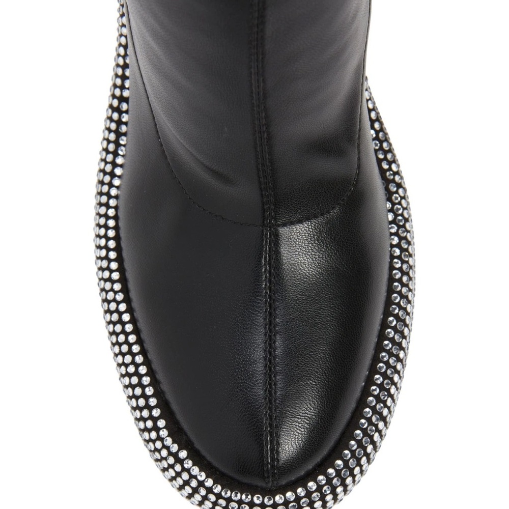 HOT DEAL 🔥🔥🥵🥵 NWT- AZALEA WANG MAE Boots Elegant Black Rhinestone-Women's Boots. - Picture 7 of 15